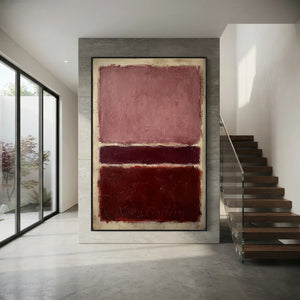 Abstract Plum & Crimson Harmony Oil Painting #NM565