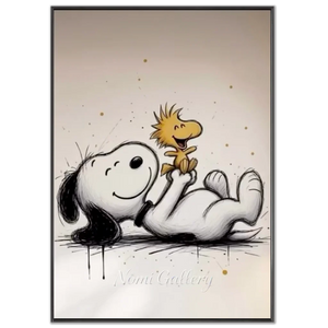 snoopy-wall-art-black-frame-02.webp