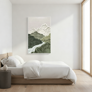 Emerald Green Forest Wall Art | Healing Nature Abstract Painting #SS064