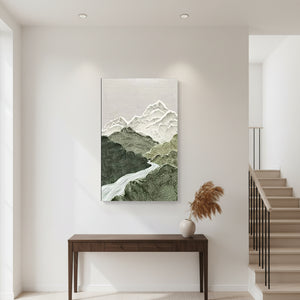 Emerald Green Forest Wall Art | Healing Nature Abstract Painting #SS064