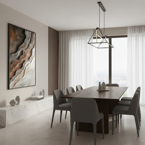 Textured Abstract Earth Tone Sand Dunes 3D Hand-Painted Wall Art #SS065