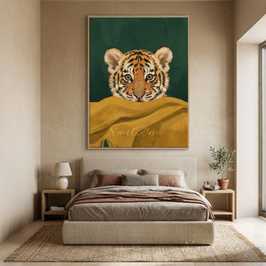 Cute Tiger Cub Canvas Art for Kids Room & Nursery Wall Decor #SS281