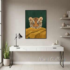 Cute Tiger Cub Canvas Art for Kids Room & Nursery Wall Decor #SS281
