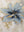Textured Gold Foil Blue Floral Hand-Painted Abstract Oil Painting #SS214