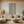 Handmade minimalist Wabi-Sabi oil painting showcasing a dual-patterned design with vertical 3D textured impasto ridges on the left and horizontal lines on the right in a taupe earth tone.