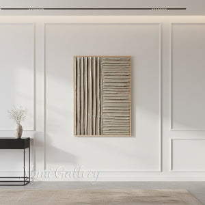 Handmade Wabi-Sabi 3D Mixed Texture Geometric Art #TC010