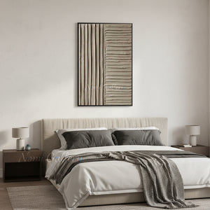 Handmade Wabi-Sabi 3D Mixed Texture Geometric Art #TC010