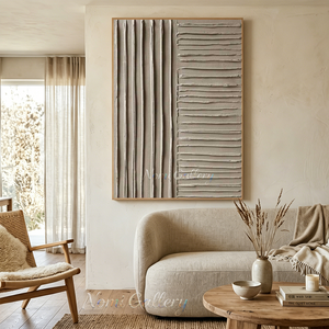 Handmade Wabi-Sabi 3D Mixed Texture Geometric Art #TC010