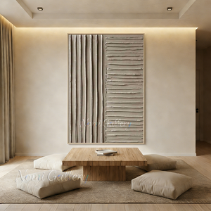 Handmade Wabi-Sabi 3D Mixed Texture Geometric Art #TC010