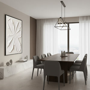 All-White 3D Textured Wall Art | Minimalist Relief Painting #SS145