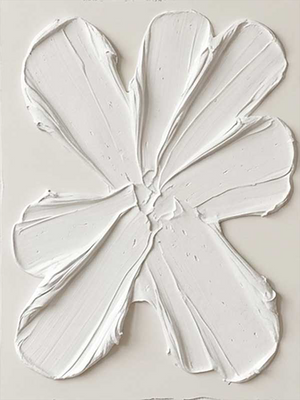 All-White 3D Textured Wall Art | Minimalist Relief Painting #SS145