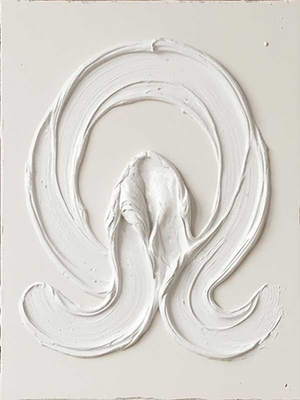 3D Wave Textured Wall Art | White Minimalist Relief Painting #SS148